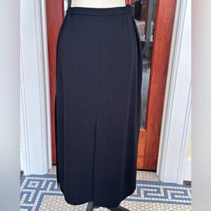 ILDI MARSHALL | Vintage Black Maxi Skirt, Unique with Two Split Layers, Size 12